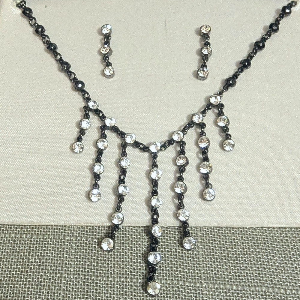 Charter Club Dangle Necklace & Earing Set